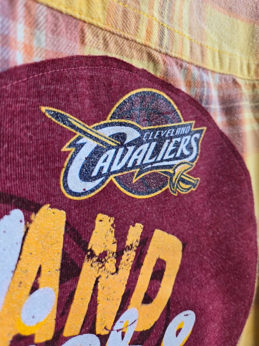 NBA Cleveland Cavaliers vintage flannel shirt upcycled - Picture 4 of 9